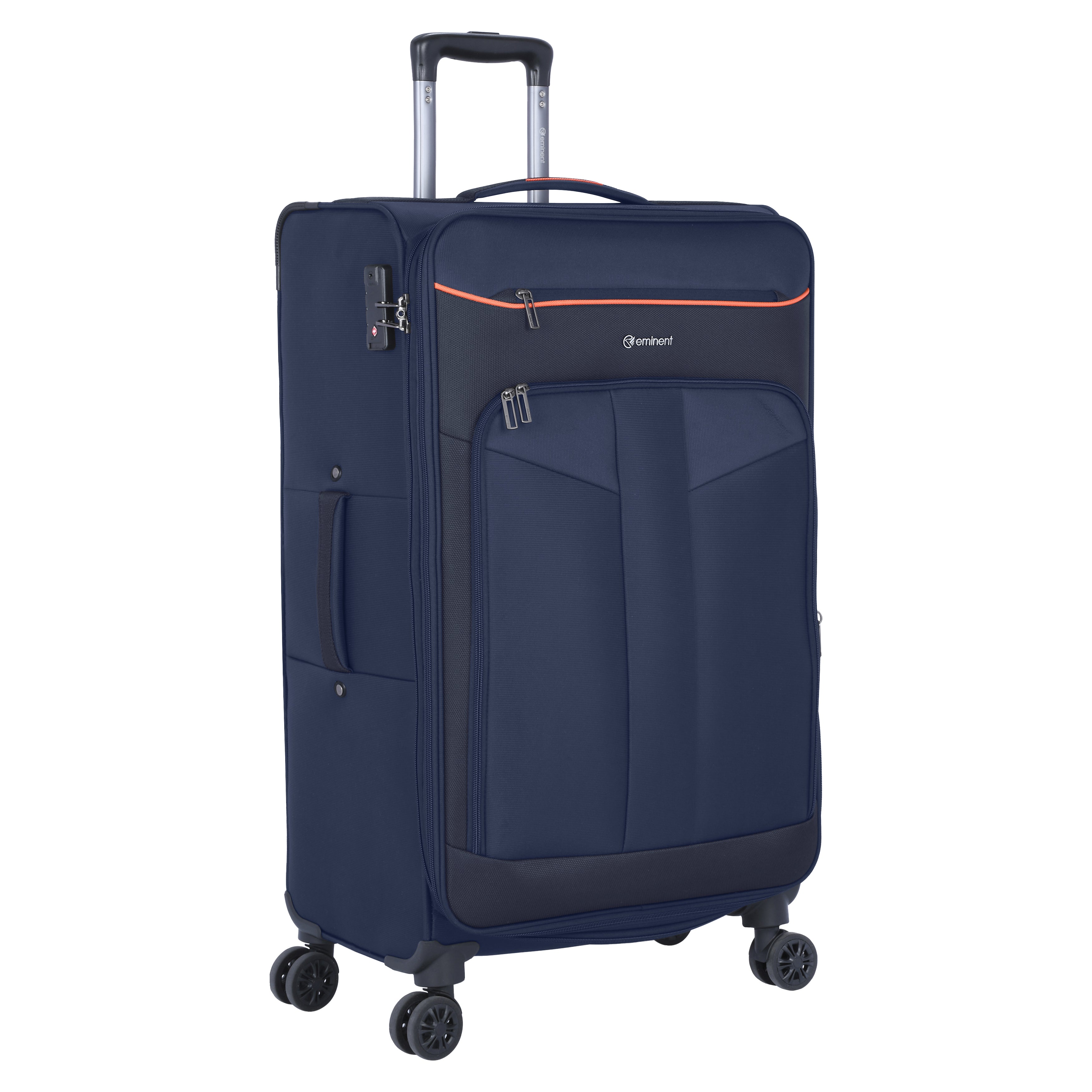 Eminent Fashion Trolley Set Unisex Soft Luggage set Trolley Polyester Lightweight Expandable 4 Double Spinner Wheeled Suitcase with 3 Digit TSA lock E788-3