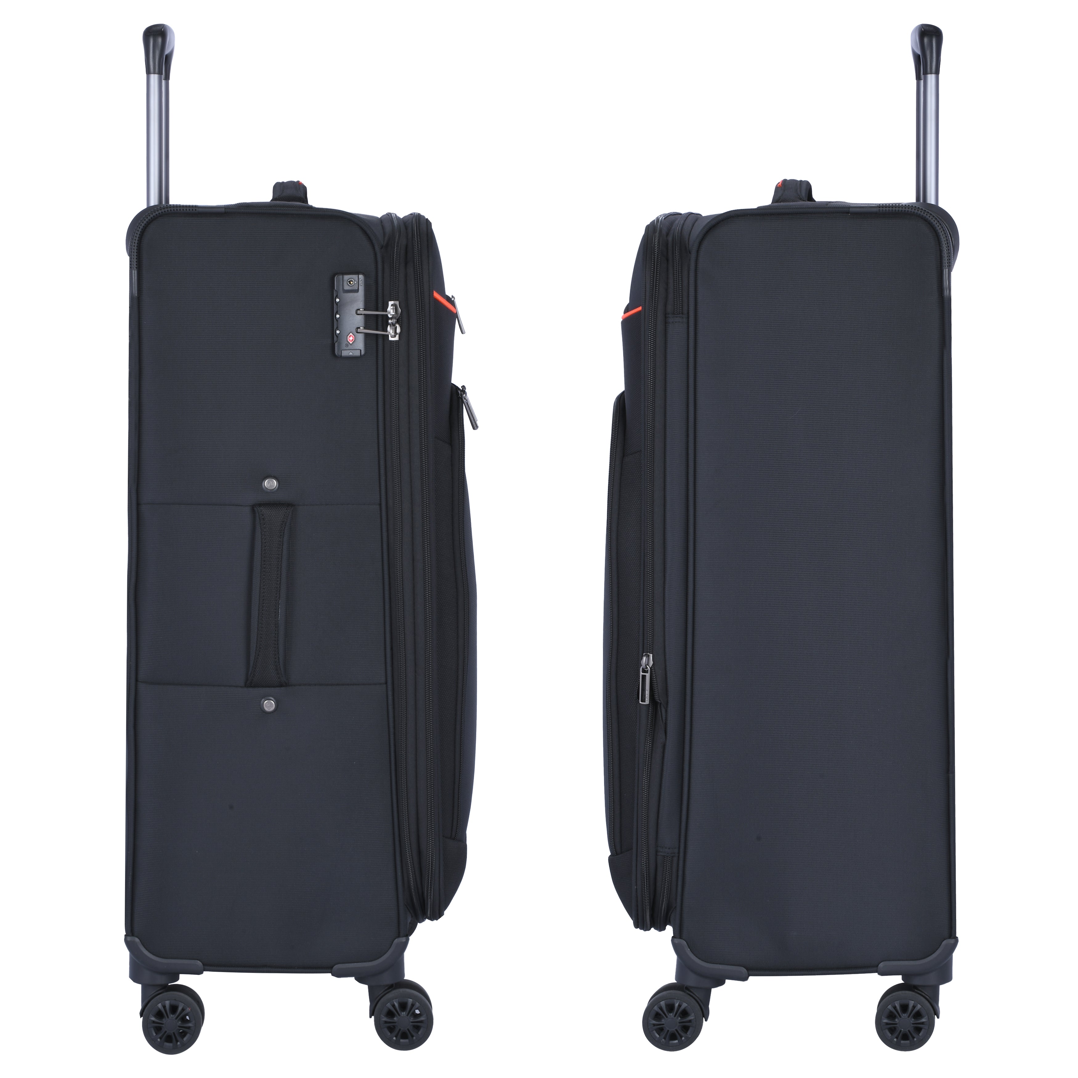 Eminent Fashion Trolley Set Unisex Soft Luggage set Trolley Polyester Lightweight Expandable 4 Double Spinner Wheeled Suitcase with 3 Digit TSA lock E788-3