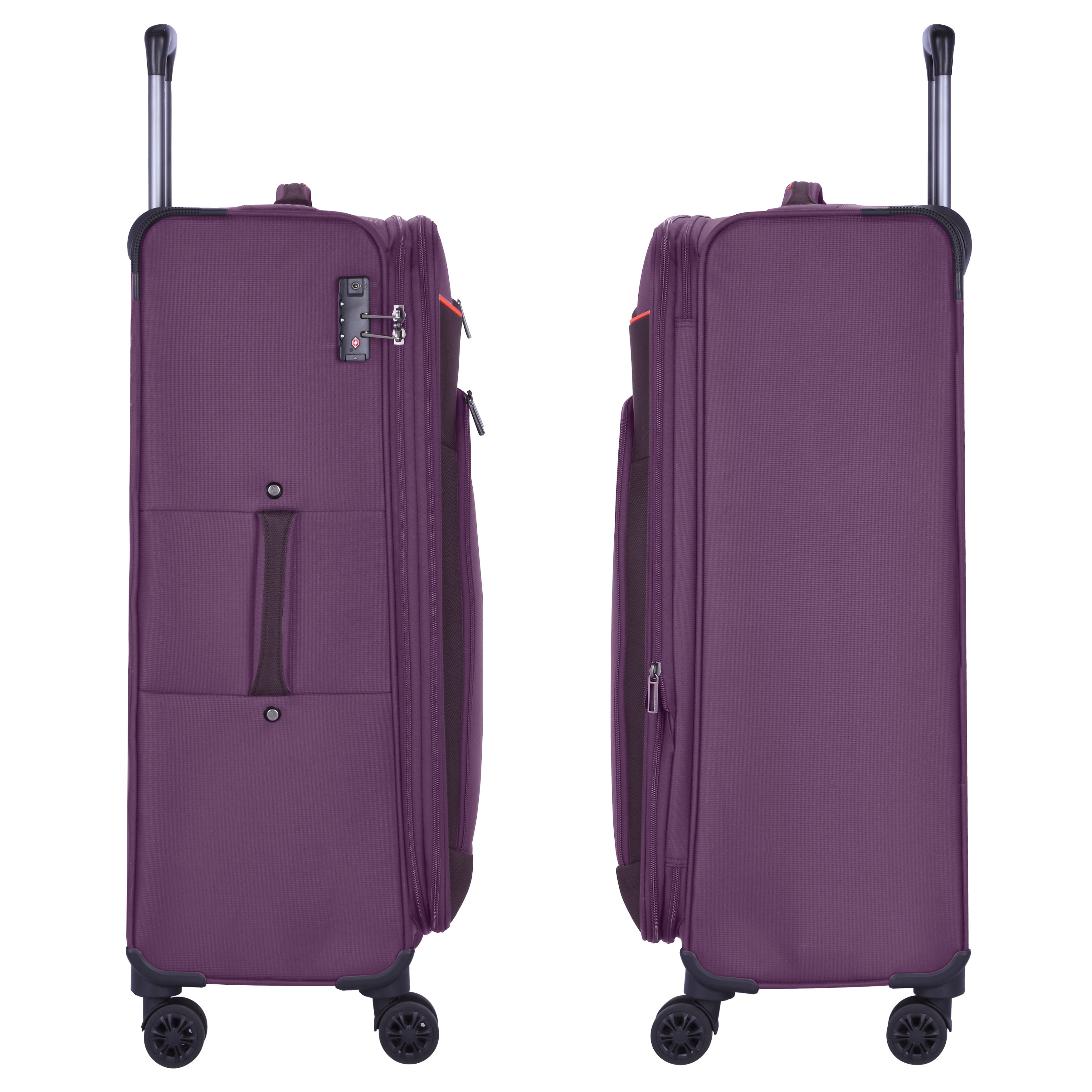 Eminent Fashion Trolley Set Unisex Soft Luggage set Trolley Polyester Lightweight Expandable 4 Double Spinner Wheeled Suitcase with 3 Digit TSA lock E788-3