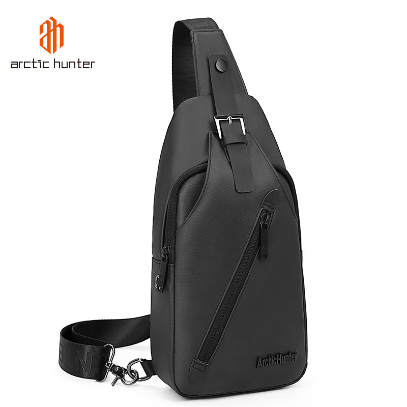 Arctic Hunter Water Resistant Side Bag for Men and Women Durable Small Shoulder bag with Built in Earphone Jack for Outdoor Travel Business and Daily Use, XB13006