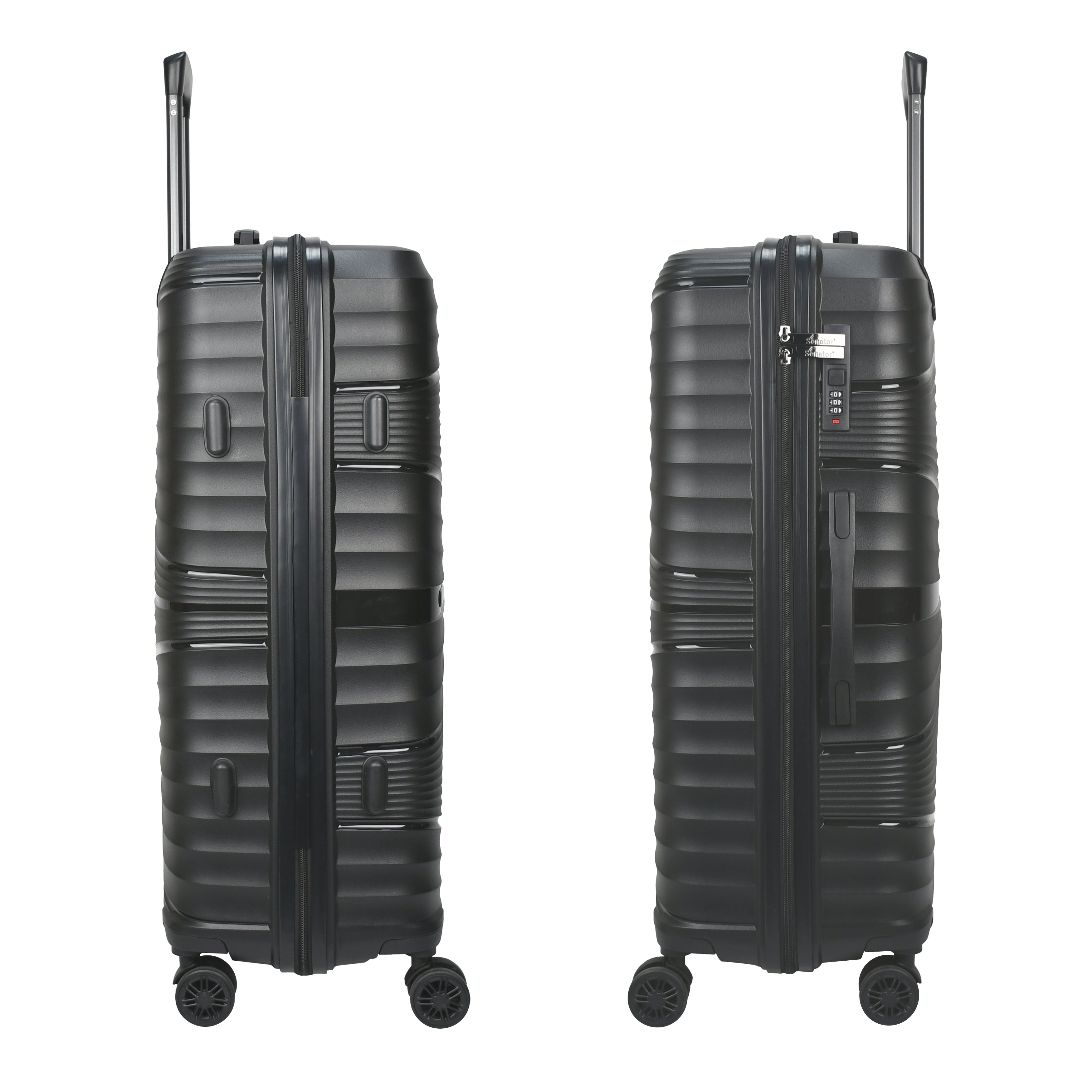 Senator Hard case luggage for Unisex PP Lightweight 4 Double Wheeled Suitcase with Combination Lock KH1005