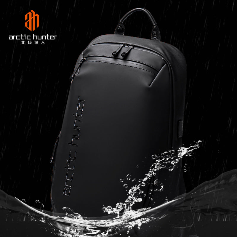 Arctic Hunter Anti Theft 15.6 Inch Water Resistant Shoulder Bag with Multi-Pockets with built in USB Port for Men & Women, B00423 Black