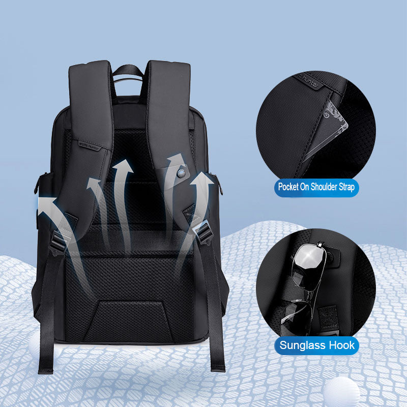 Arctic Hunter 17-inch Laptop Daypack Durable Polyester Backpack with Built In USB/Headphone Port Computer Bag for Men Women, B00554