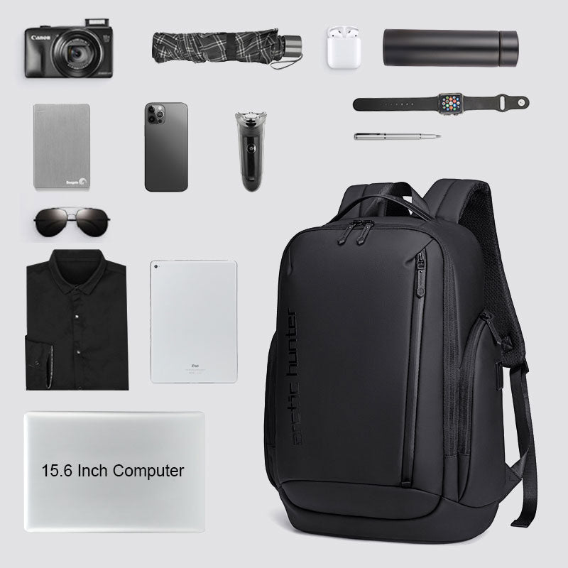 Arctic Hunter 17-inch Laptop Daypack Durable Polyester Backpack with Built In USB/Headphone Port Computer Bag for Men Women, B00554