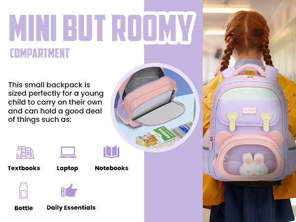 Sun Eight Premium Kids Backpack 15.5-Inch Lightweight Water-Resistant Polyester School Backpack for Girls – Pink | SE22260
