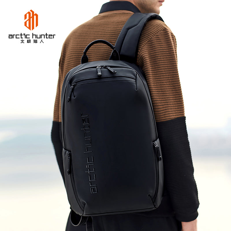 Arctic Hunter Anti Theft 15.6 Inch Water Resistant Shoulder Bag with Multi-Pockets with built in USB Port for Men & Women, B00423 Black