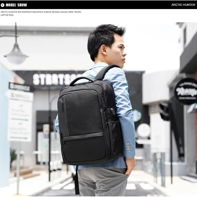 Arctic Hunter Casual Travel Backpack Water Resistant Unisex School College Bag with Built in USB Port and Laptop Compartment for Men and Women, B00120C