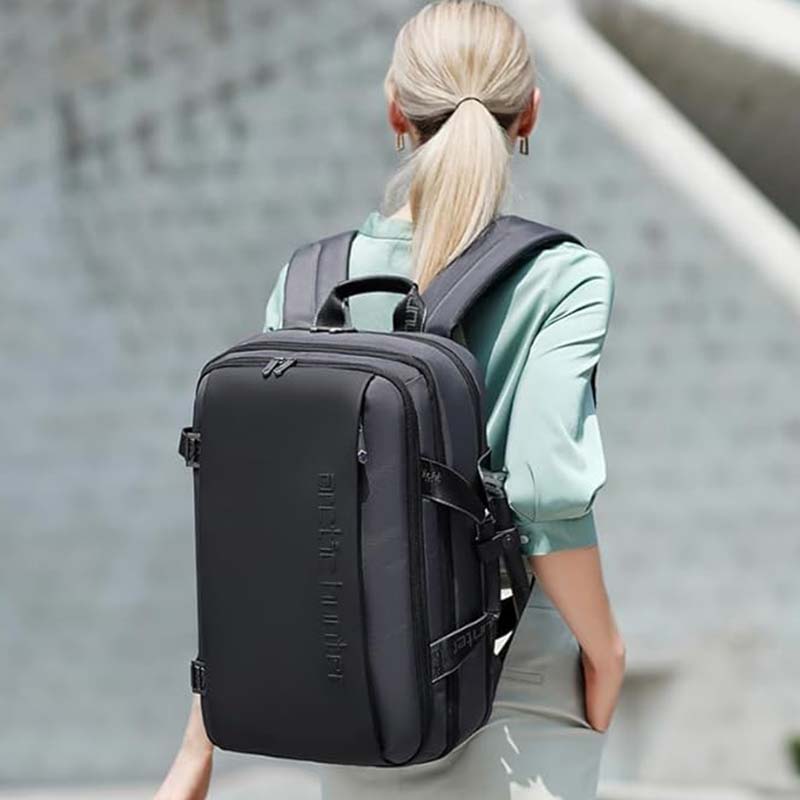 Arctic Hunter Travel Backpack Convertible Top loader 17-inch Expandable messenger bag Water Repellant TSA Friendly multi pocket laptop bag for Unisex, B00540