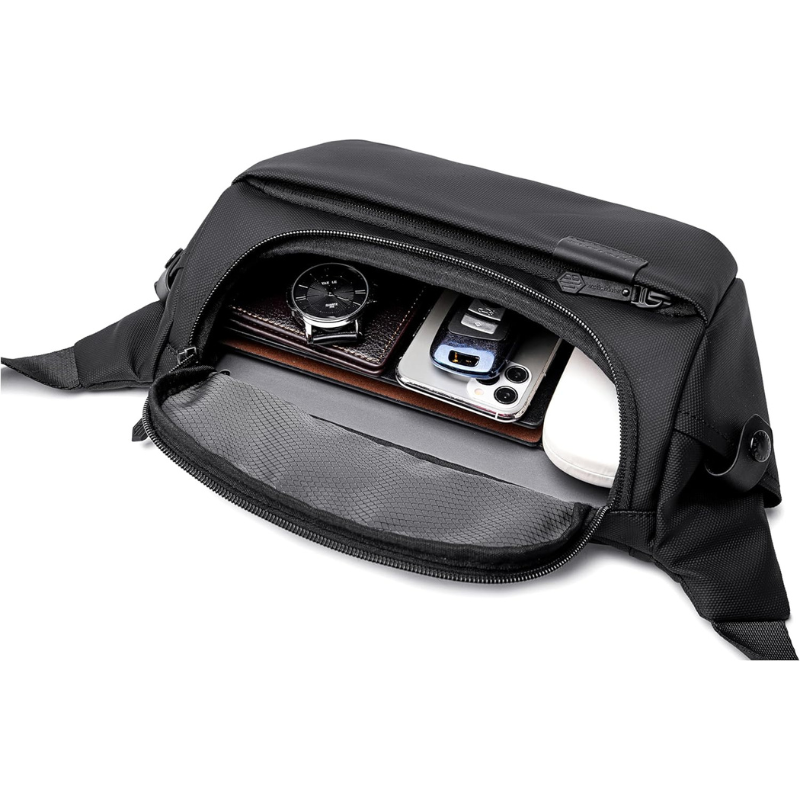 Arctic Hunter Crossbody Waist Belt Bag Anti-Theft Water Repellent Chest Bag for Men Women on Shopping Travel Office Hiking, Y00565 Black