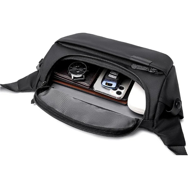 Arctic Hunter Crossbody Waist Belt Bag Anti-Theft Water Repellent Chest Bag for Men Women on Shopping Travel Office Hiking, Y00565 Black