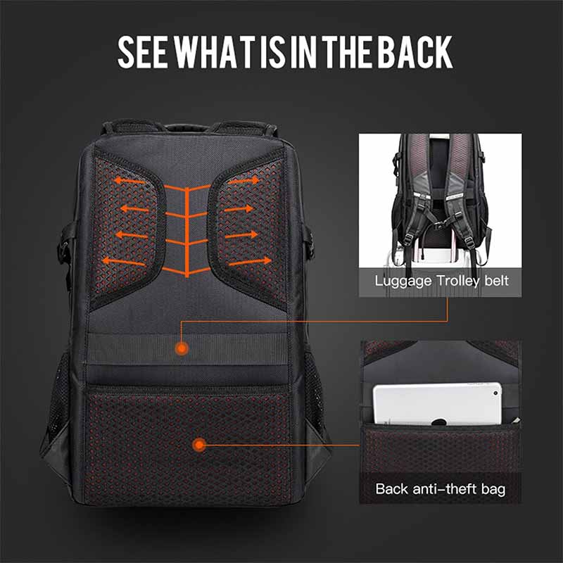 Arctic Hunter 26l Laptop Backpack Water Resistant Anti-Theft Pocket with USB Port And Separate Laptop Compartment Premium Office Backpack B00387 Black