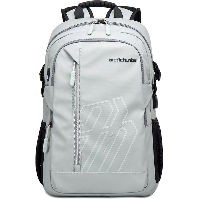 Arctic Hunter 26l Laptop Backpack Water Resistant Anti-Theft Pocket with USB Port And Separate Laptop Compartment Premium Office Backpack B00387 Black