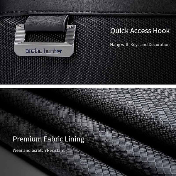 Arctic Hunter Premium Business Backpack 15.6 Inch Water Repellant Scratch Resistant with Multiple Pocket Travel Daypack, B00492 - Black