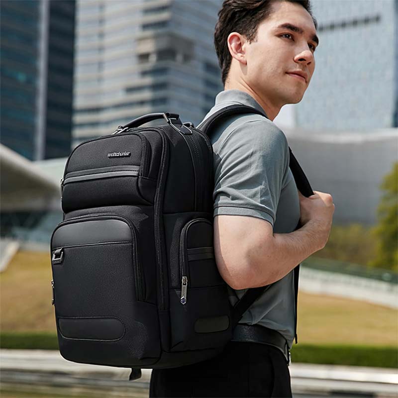 Arctic Hunter Premium Business Backpack 15.6 Inch Water Repellant Scratch Resistant with Multiple Pocket Travel Daypack, B00492 - Black