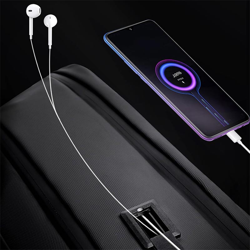 Arctic Hunter Stylish Anti-Theft Water-Repellant Laptop Backpack with Built-in USB and Earphone Ports, B00428 - Premium Travel and College Daypack