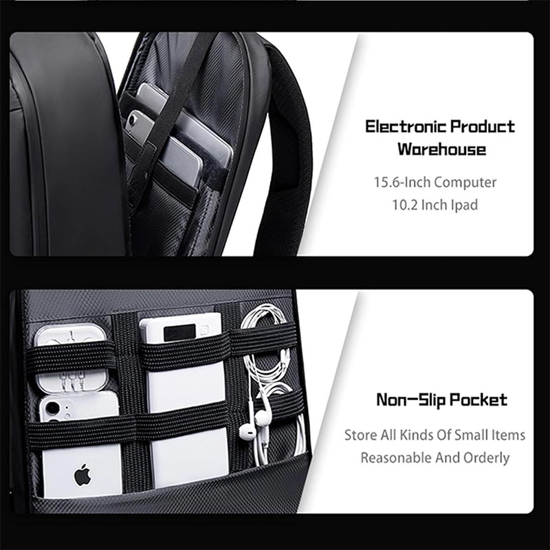 Arctic Hunter Stylish Anti-Theft Water-Repellant Laptop Backpack with Built-in USB and Earphone Ports, B00428 - Premium Travel and College Daypack
