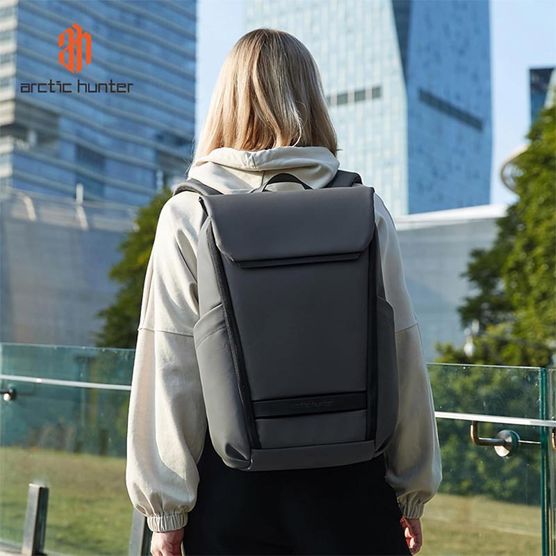 Arctic Hunter Computer Backpack Durable Water-Resistant TSA Friendly Opening Slim Travel Backpack for men and Women, B00559 Black