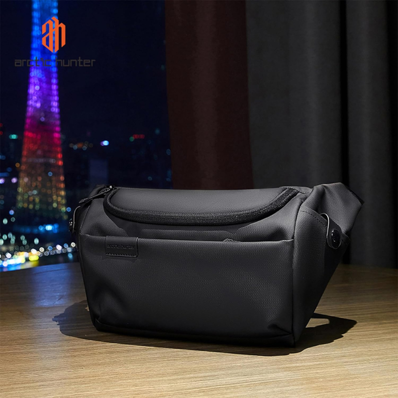 Arctic Hunter Crossbody Waist Belt Bag Anti-Theft Water Repellent Chest Bag for Men Women on Shopping Travel Office Hiking, Y00565 Black