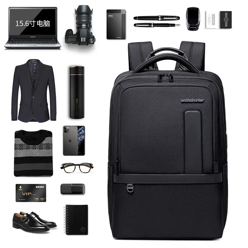 Hunter 16 Inch Expandable Laptop Backpack Water Repellent School Office Travel Day Pack with Built in USB port, B00490