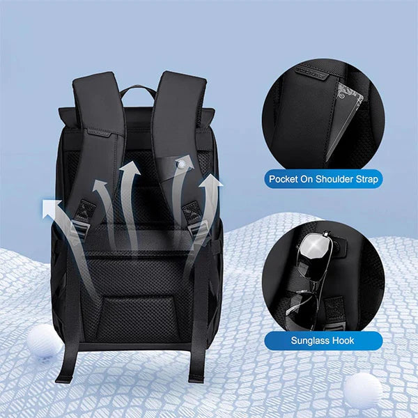 Arctic Hunter Computer Backpack Durable Water-Resistant TSA Friendly Opening Slim Travel Backpack for men and Women, B00559 Grey