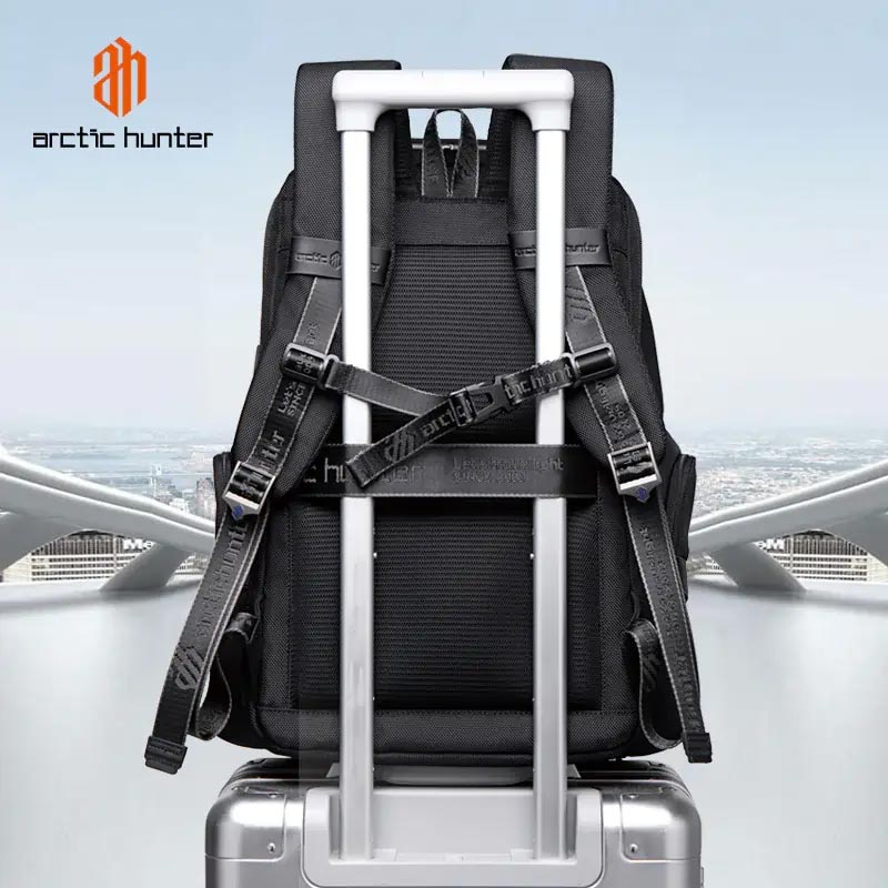 Arctic Hunter Stylish Anti-Theft Water-Repellant Laptop Backpack with Built-in USB and Earphone Ports, B00428 - Premium Travel and College Daypack