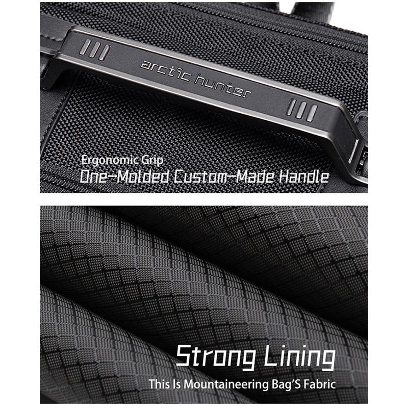 Arctic Hunter Stylish Anti-Theft Water-Repellant Laptop Backpack with Built-in USB and Earphone Ports, B00428 - Premium Travel and College Daypack