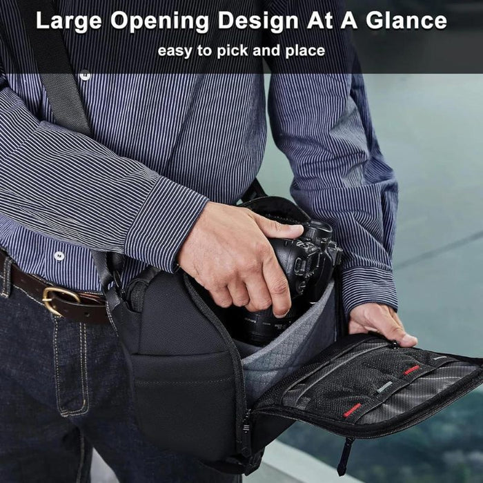 Arctic Hunter Unisex Camera Bag Water Resistant Compact Camera Shoulder Bag with Tripod Holder for DSLR/SLR/Mirrorless Cameras, K00576