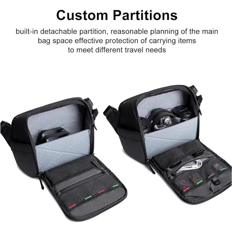 Arctic Hunter Premium Unisex Water-Resistant Sling Bag - Anti-Theft Crossbody Bag for Travel, Business, and Daily Use K00576 Black