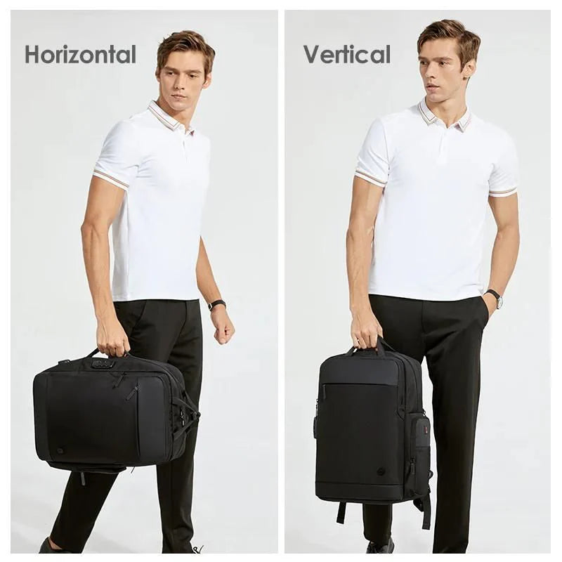 Artic Hunter Golden Wolf Travel Daypack Water Resistant Anti-Theft 17 inch Shoulder bag with built in USB port and 3-Digit Combination Lock for Unisex, GB00397