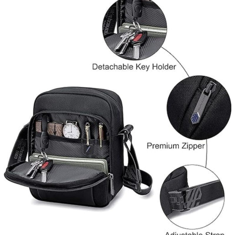 Arctic Hunter Premium Unisex Sling Bag Water Resistant Polyester Cross Body Bag with Anti-Theft Design for Travel Business Daily Casual, K00542