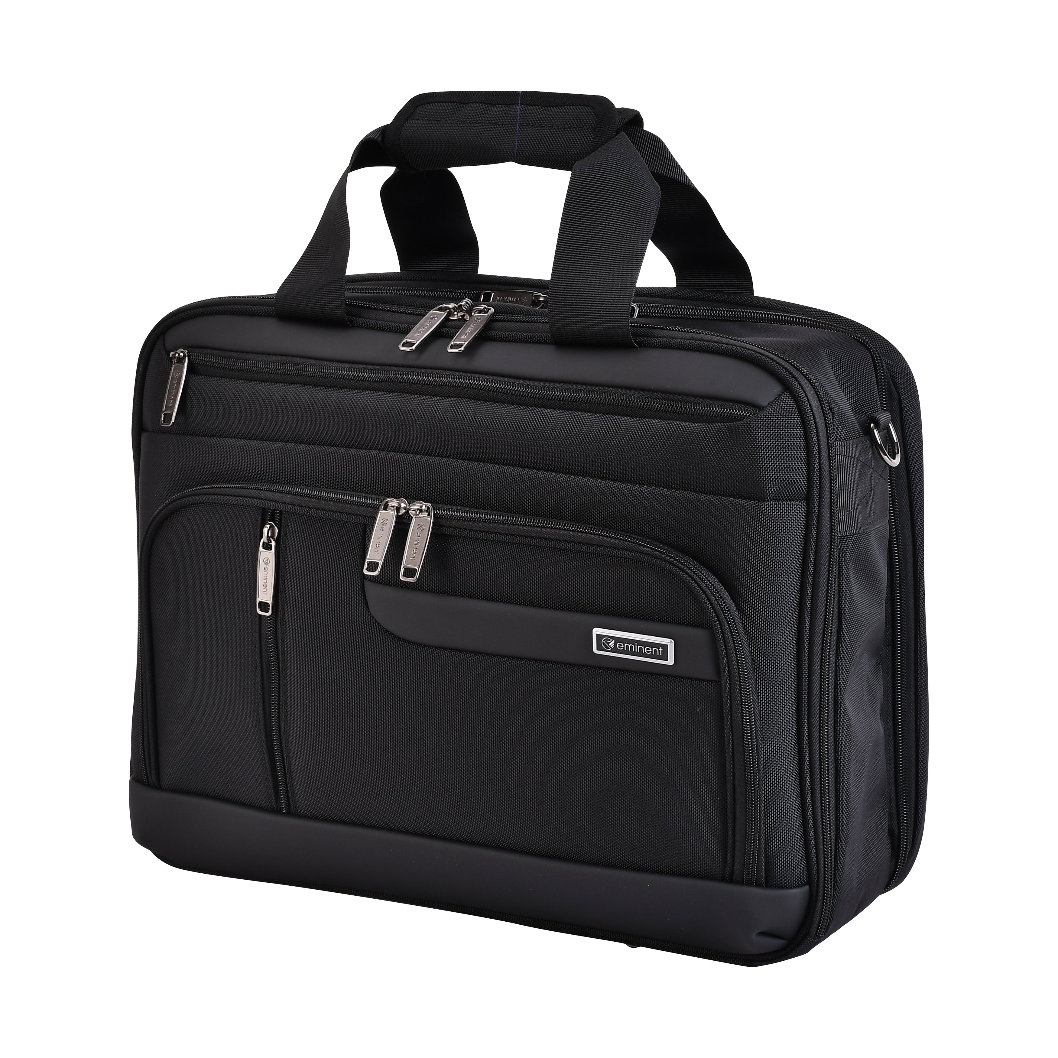 Eminent Premium 17inch Shoulder Laptop Bag Polyester Light Weight 180° Opening Business Laptop Case for Men Women on Travel Business, V368B-17