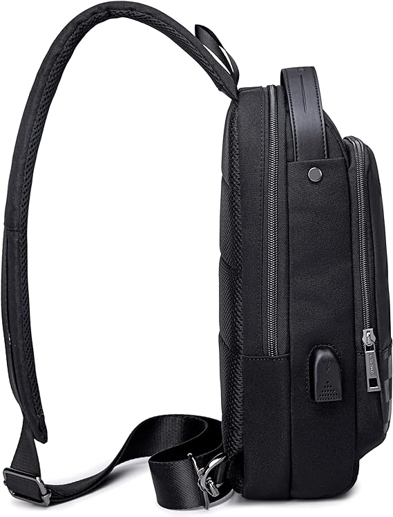 Arctic Hunter Crossbody Sling Bag Water Resistant Anti-Theft Unisex Small Shoulder Bag with Built in USB Port for Business Travel, XB00105