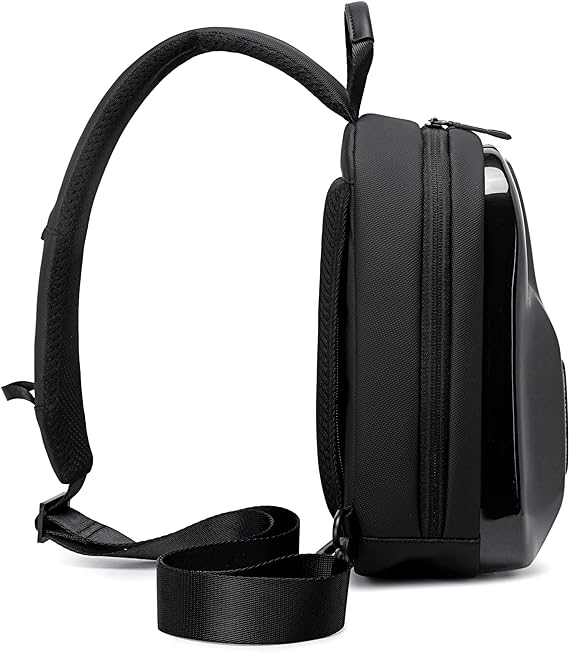 Arctic Hunter Glossy Hard Shell Sling Bag Water Resistant Anti-Theft Unisex Cross-Body Shoulder Bag for Travel Business Casual, XB00551