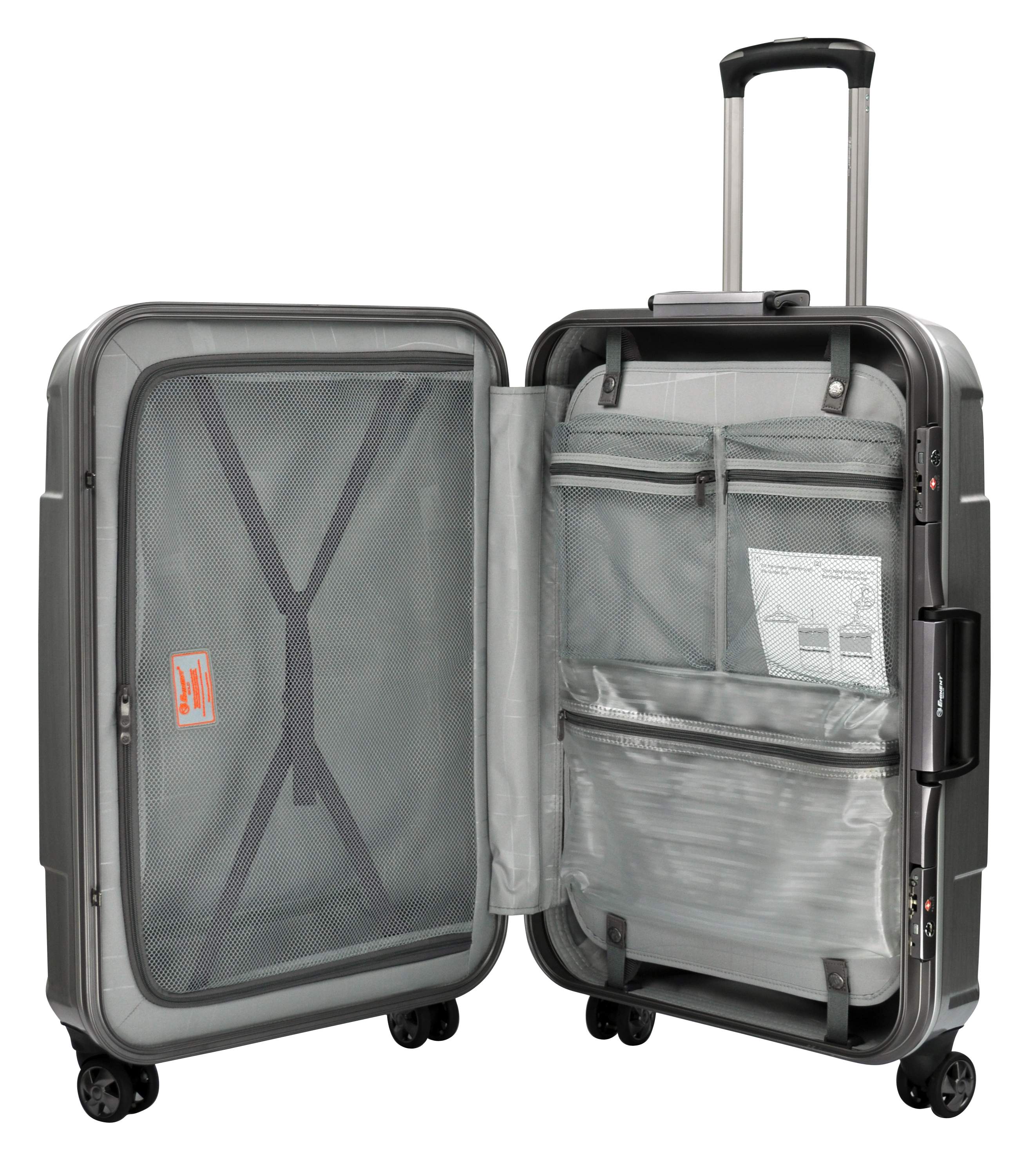 Eminent Checked Travel Luggage Bag 4-Twin 360° Wheel Trolley (E9F7-24)