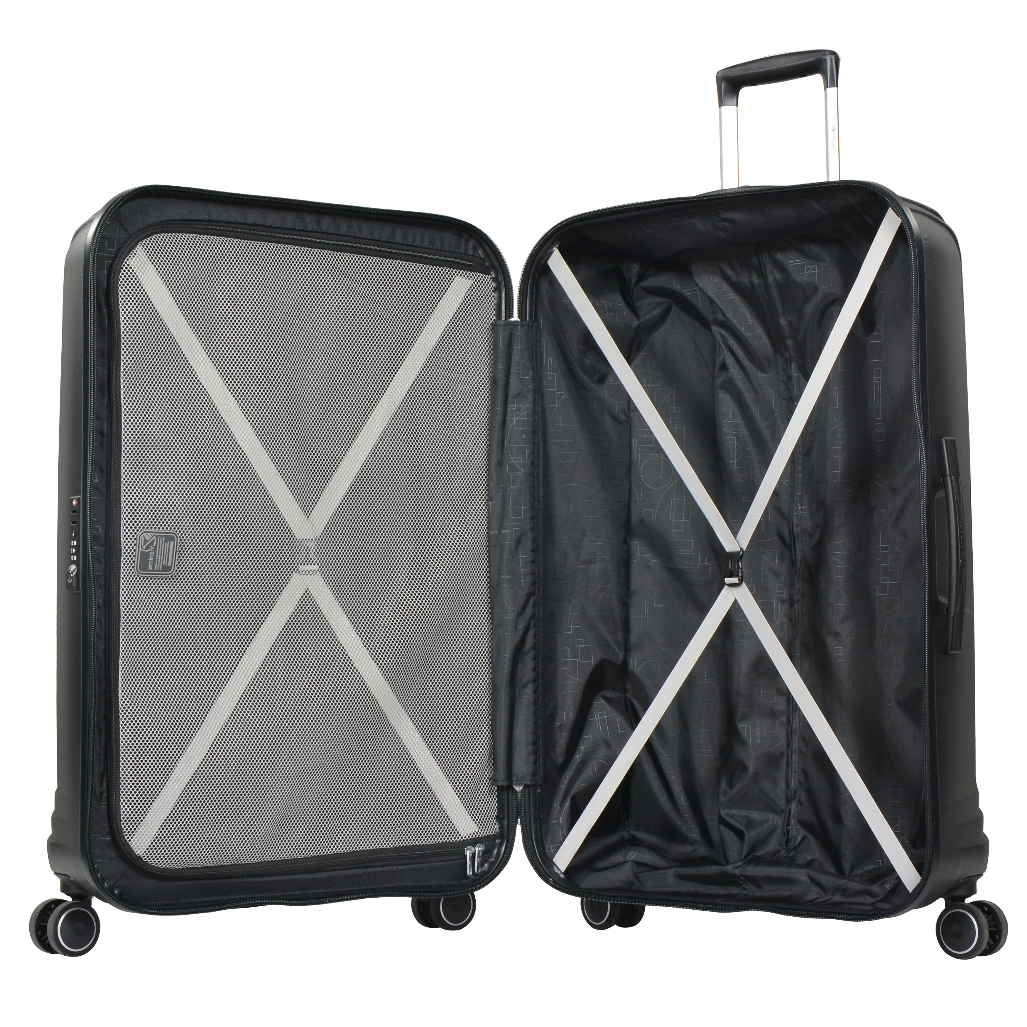 24" PC Zipper Spinner checked baggage trolley by Eminent (KJ09-24) - buyluggageonline