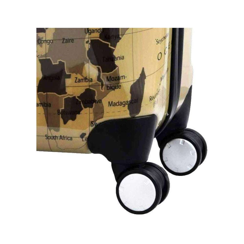 Eminent 25 inch medium size Map print PC Spinner Trolley (KD71M-Map-25) - buyluggageonline