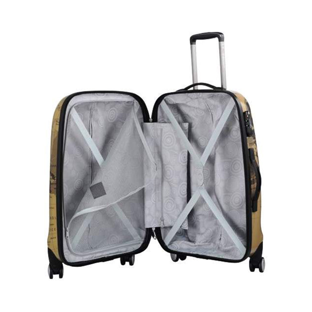 Eminent checked luggage 29 inch Map print PC Spinner Trolley (KD71M-Map-29) - buyluggageonline