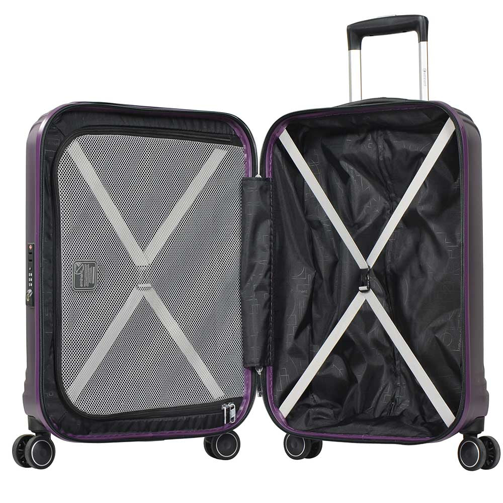 24" PC Zipper Spinner checked baggage trolley by Eminent (KJ09-24) - buyluggageonline