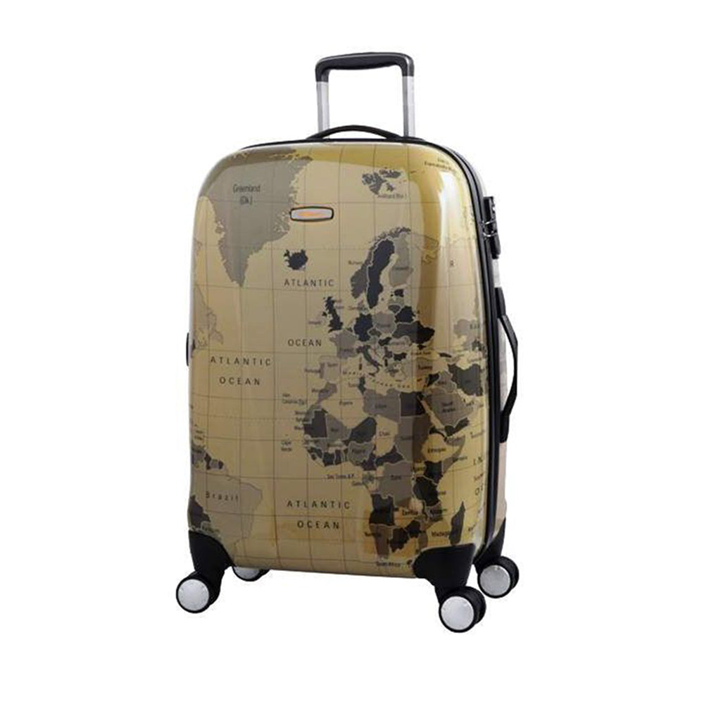 Eminent checked luggage 29 inch Map print PC Spinner Trolley (KD71M-Map-29) - buyluggageonline