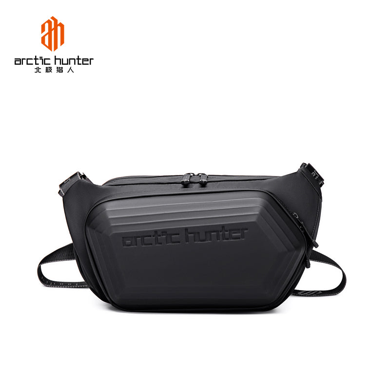 Arctic Hunter Hard Shell Cross-Body Waist Bag Water Resistant Anti-Theft Chest Bag for Outdoor Travel Business Daily Use for Men, Y00013