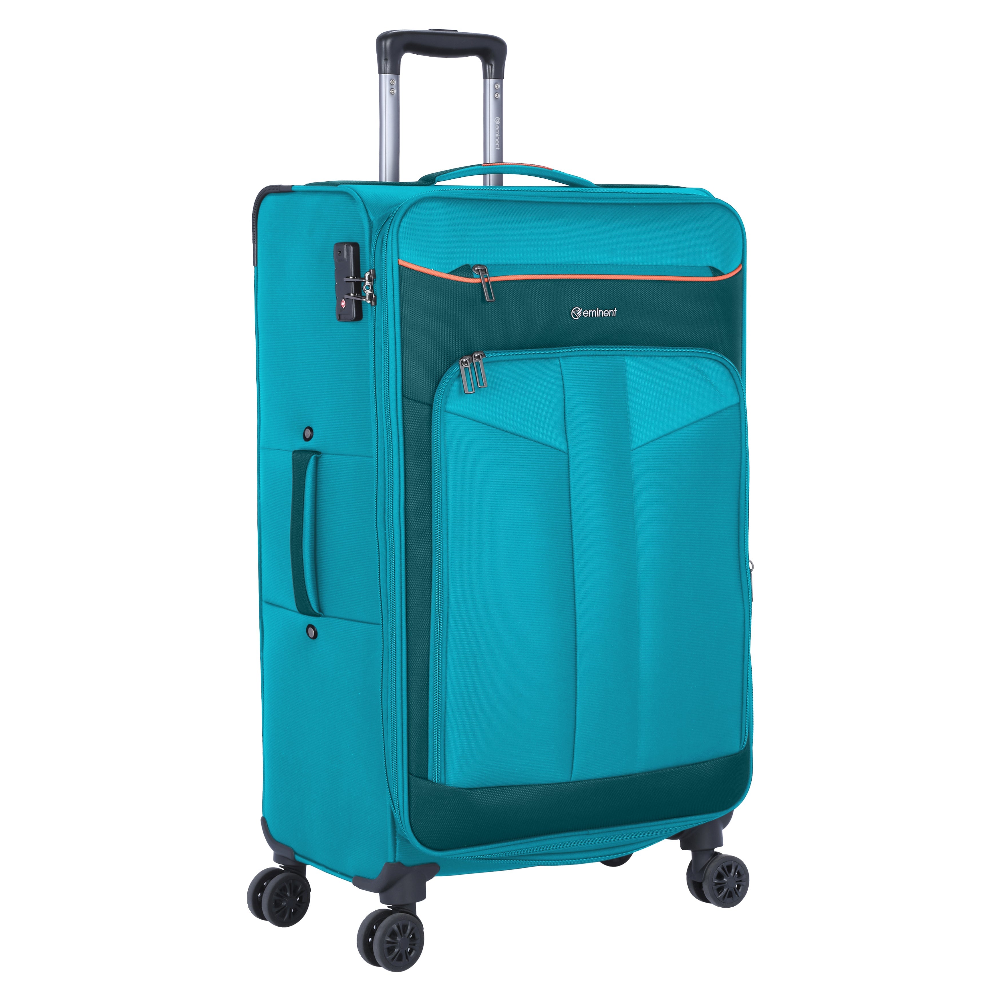 Eminent Fashion Trolley Set Unisex Soft Luggage set Trolley Polyester Lightweight Expandable 4 Double Spinner Wheeled Suitcase with 3 Digit TSA lock E788-3
