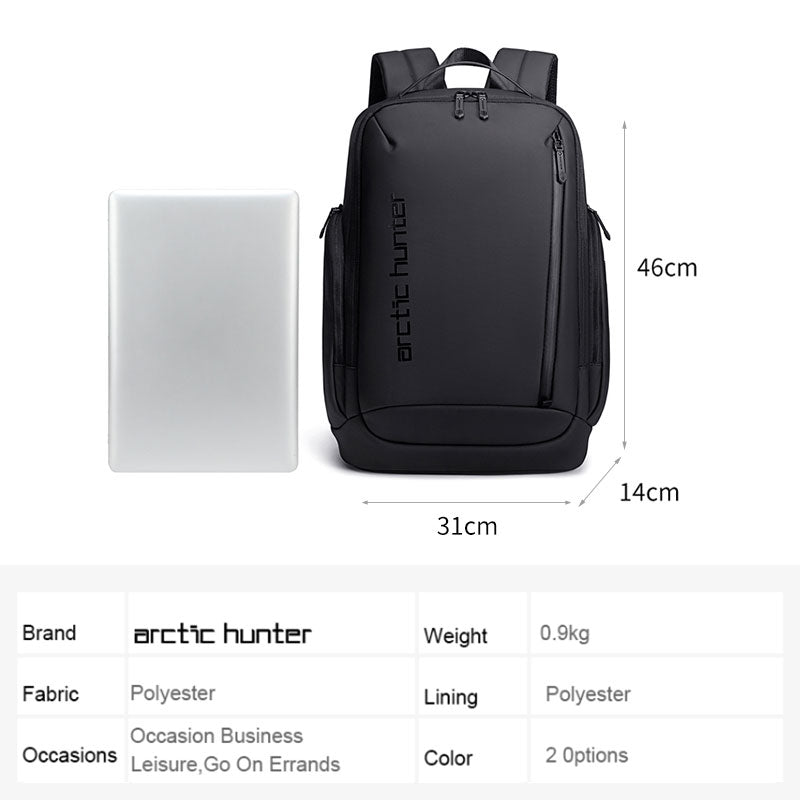 Arctic Hunter 17-inch Laptop Daypack Durable Polyester Backpack with Built In USB/Headphone Port Computer Bag for Men Women, B00554