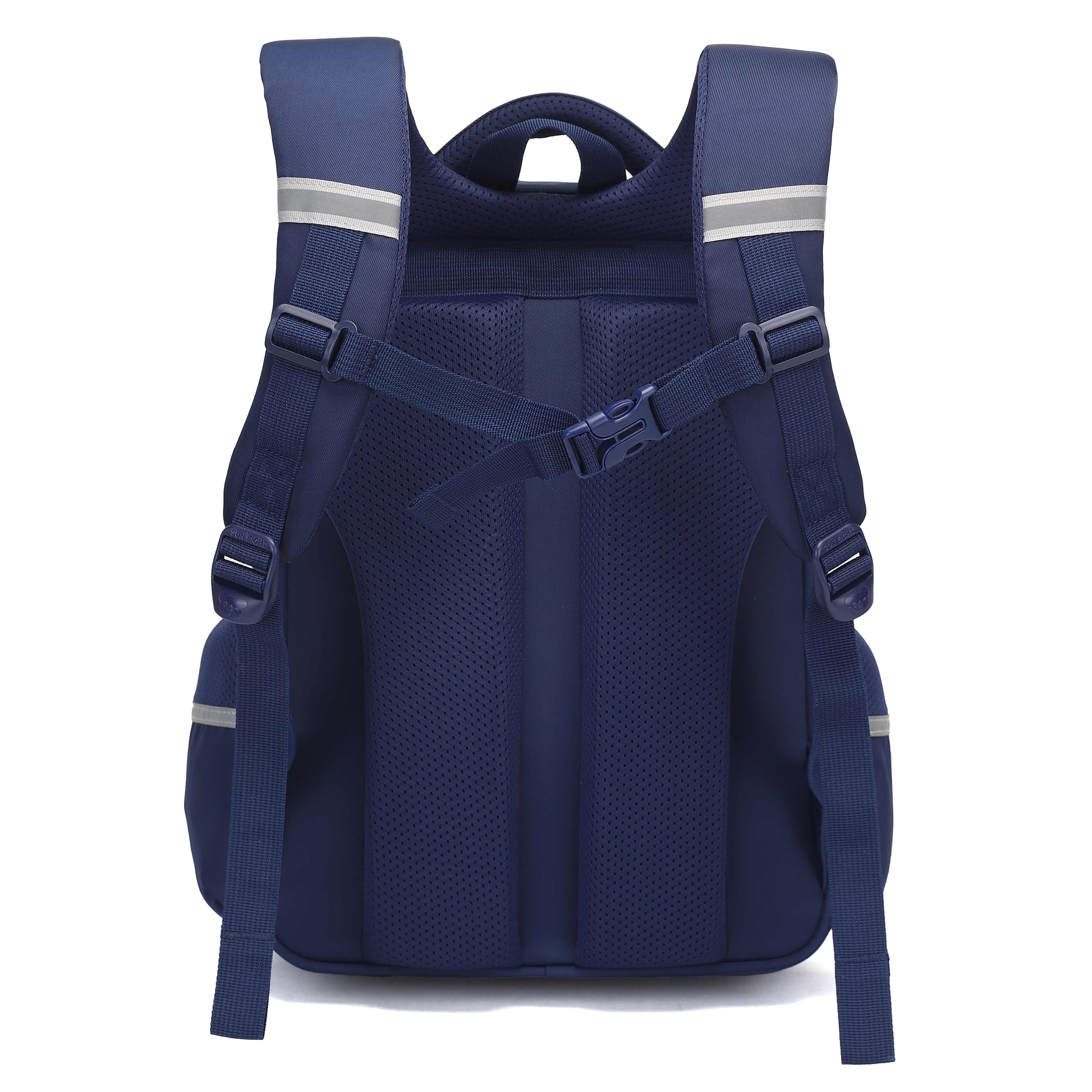 Sun Eight Premium 15.5-Inch Lightweight Water-Resistant Polyester School Backpack for Boys – Navy | SE22260
