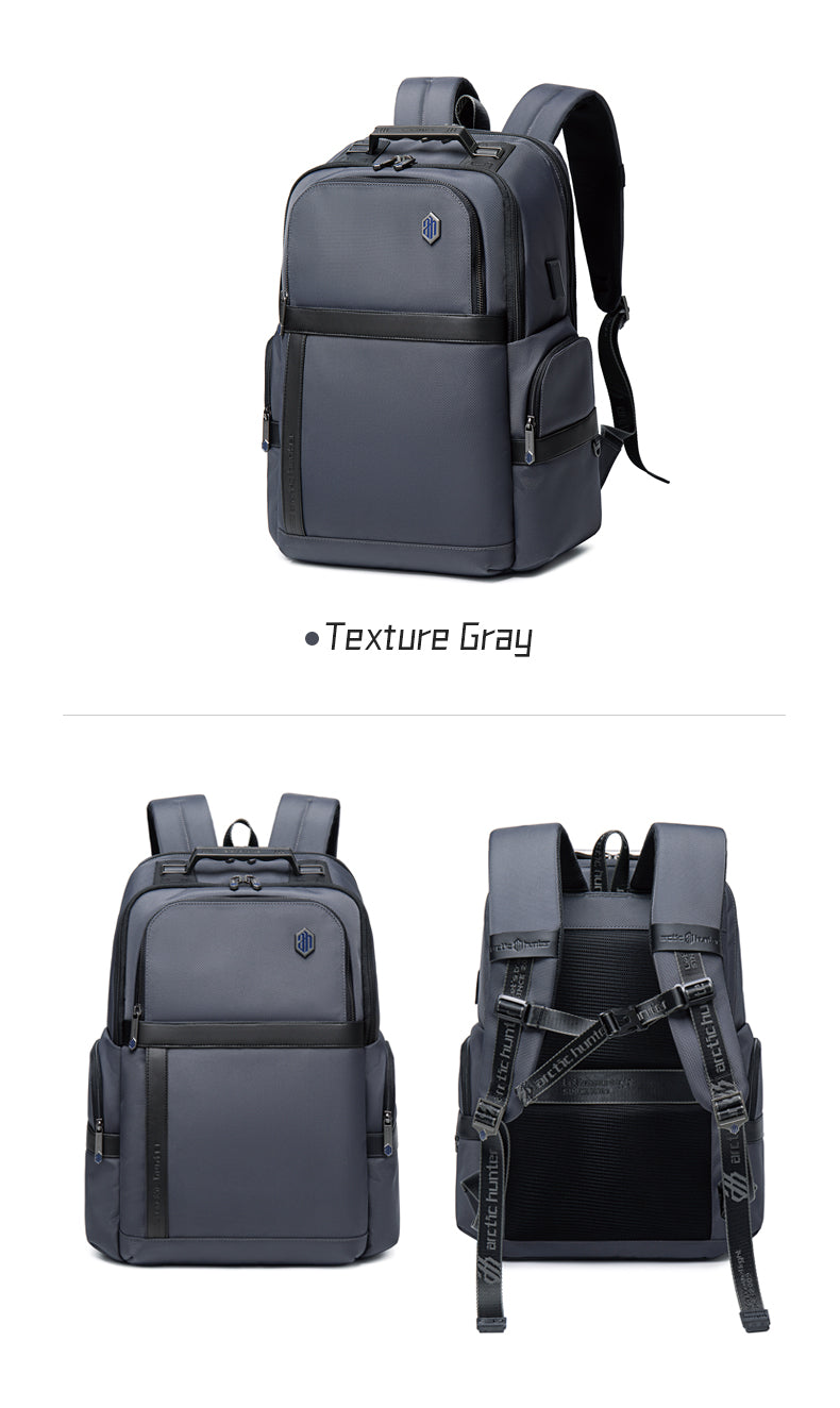 Arctic Hunter Premium Laptop Shoulder Backpack TSA Friendly Opening Water/Scratch Resistant Daypack with Built in USB/Earphone Port for Men and Women, B00449