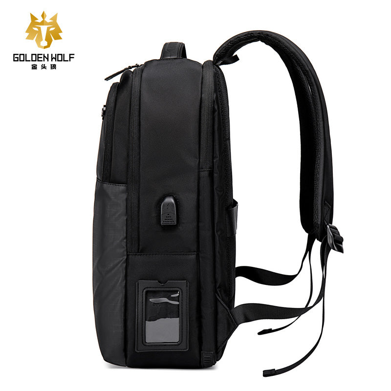 Artic Hunter Golden Wolf Laptop Backpack Water Resistant 20 L Shoulder bag with built in USB port and headphone Jack for Unisex, GB00399