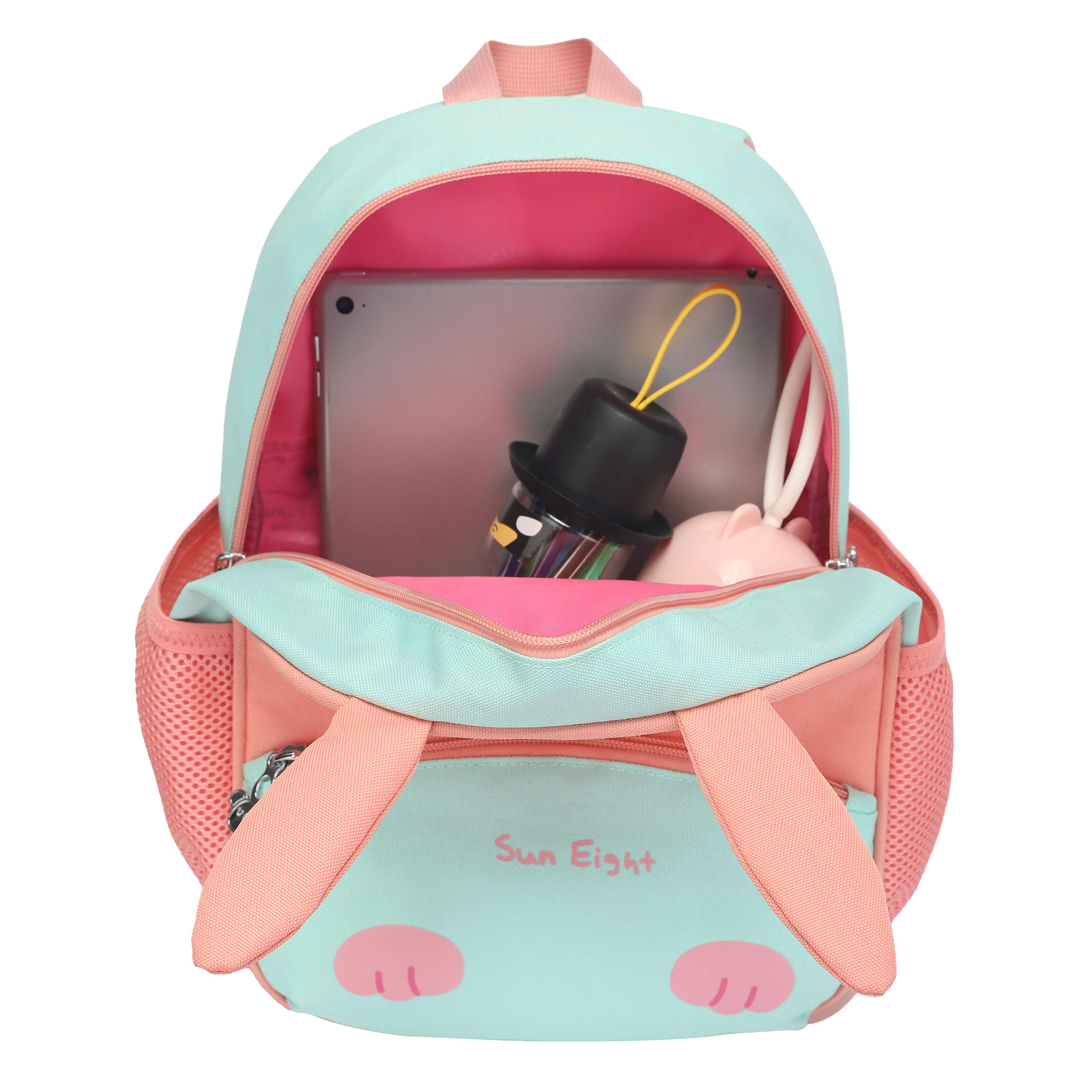 Sun Eight Toddler Backpack 3D Cartoon Mini School Travel Bag for Baby Girls & Boys 2-6 Years – Green & Red | SE2837