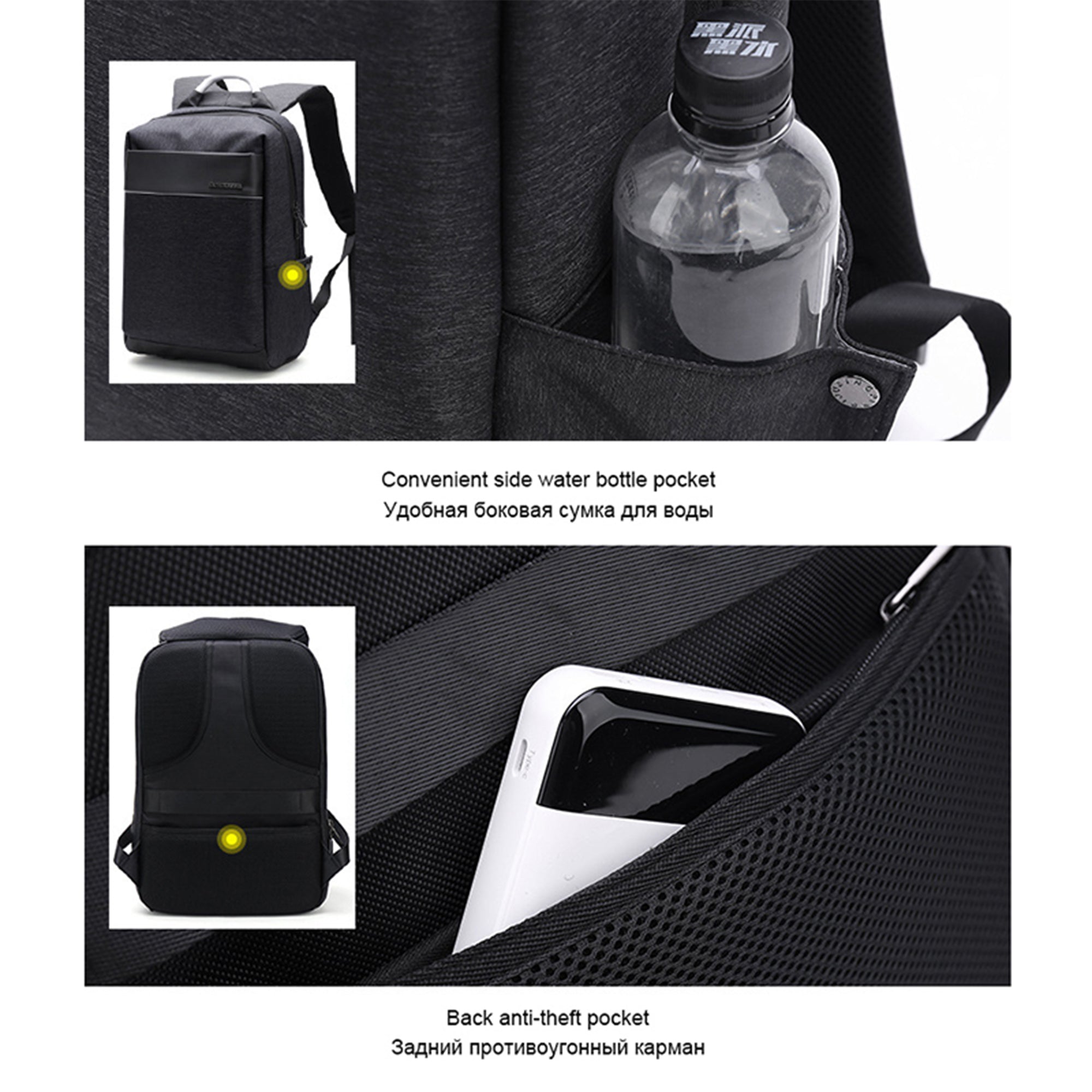 Arctic Hunter 21 L Slim Laptop Shoulder Backpack for men and Women Water-Resistant Built-in USB Daypack for Travel, B00218
