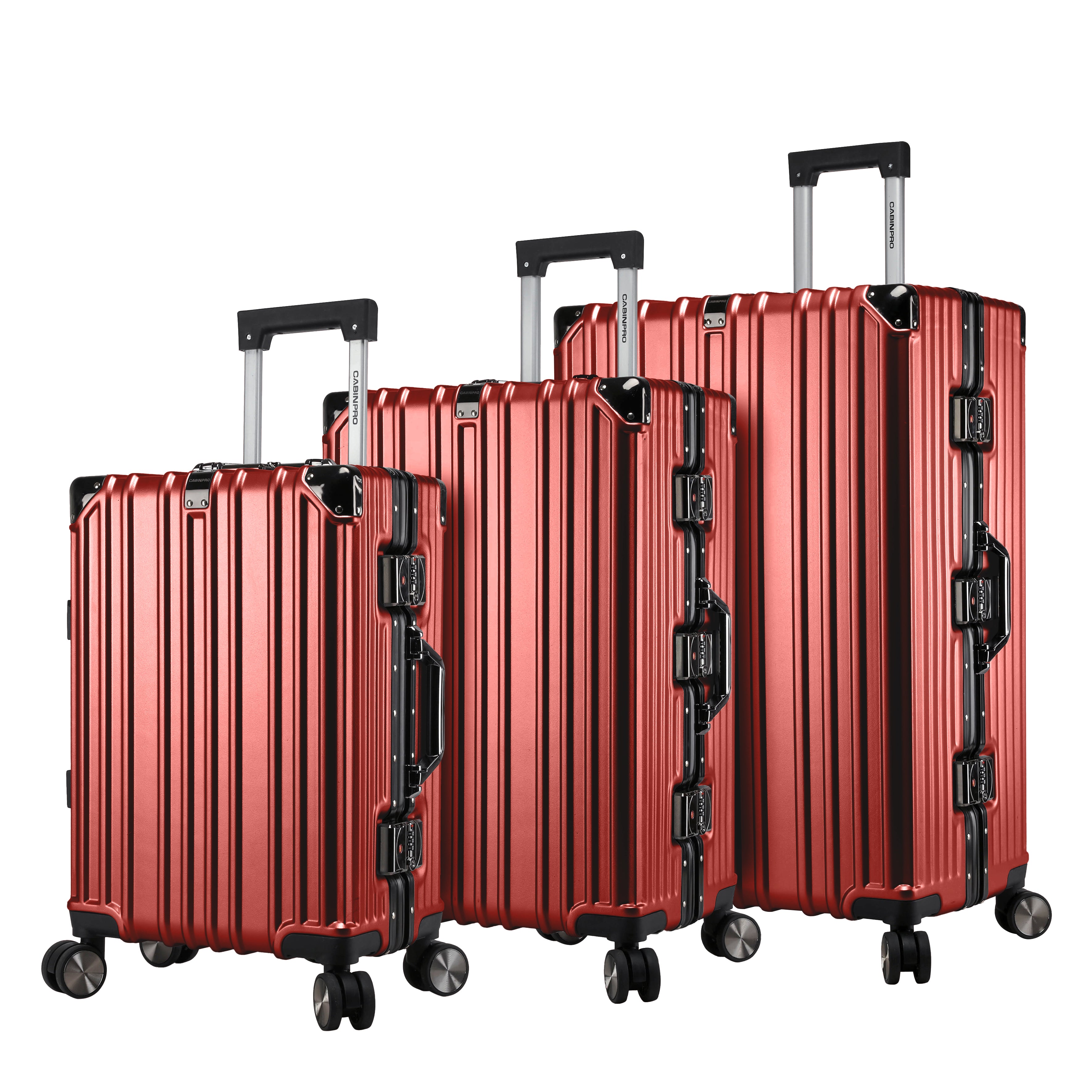 Aluminum discount suitcase set