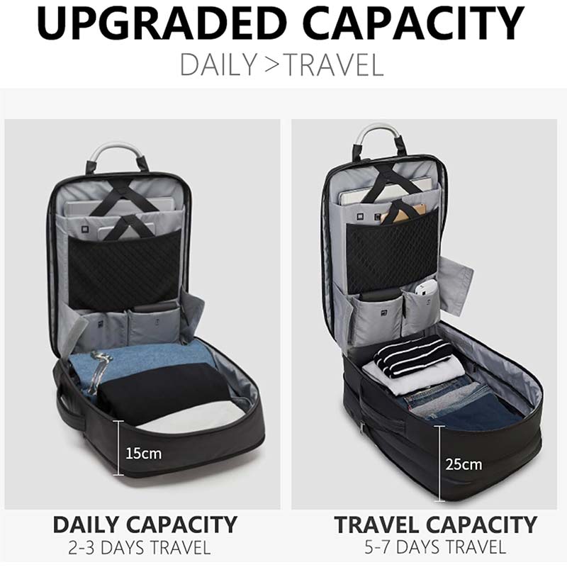 Expandable carry on backpack best sale