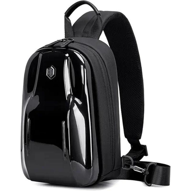 Arctic Hunter Glossy Hard Shell Sling Bag - Water Resistant Anti-Theft Unisex Cross-Body Shoulder Bag for Travel, Business & Casual Use, XB00551